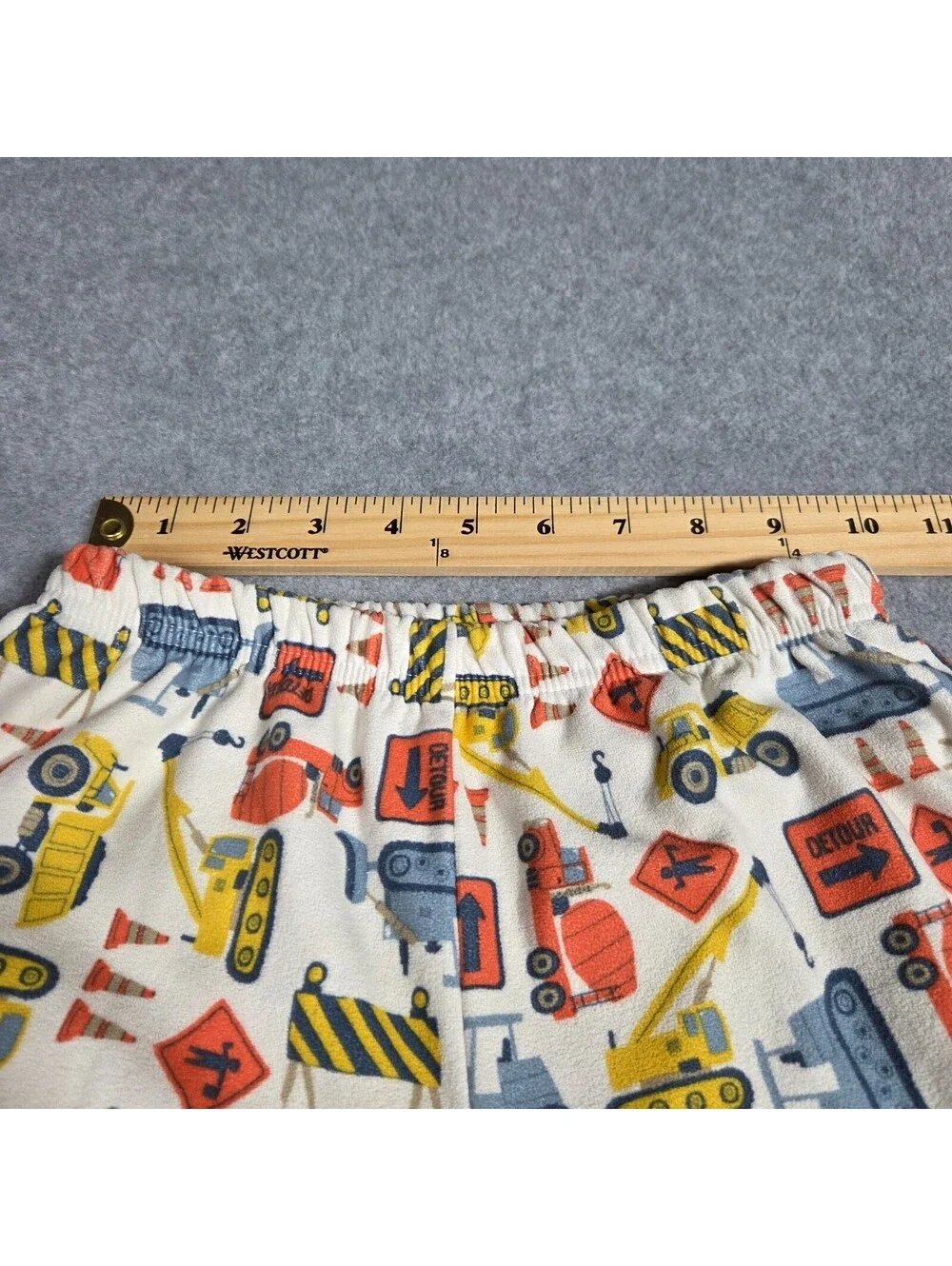 CARTER'S Boys Size 6 Construction Truck Detour Sign Print Pajama Bottoms Pants